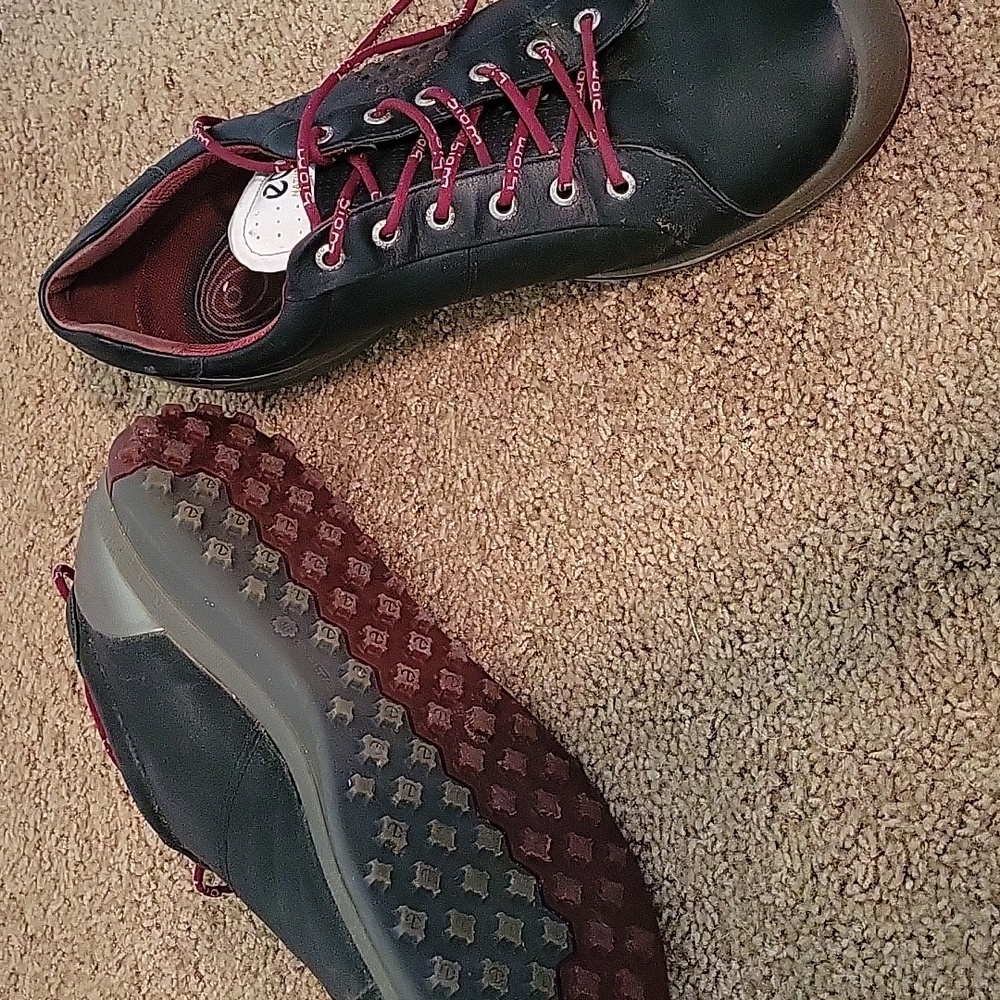 ECCO Biom Hybrid 2 Mens EU 48 shoe size 14 Black Yak Leather Hydromax Golf Shoe - Picture 4 of 8